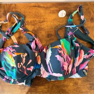 Calla Floral Women's Swim Top 36D